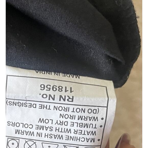 Camisa Rancho Semental Estilo Reparo Black En Manga Medium Button-Up - Picture 8 of 9